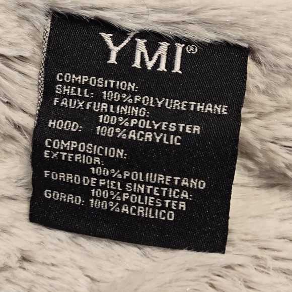 YMI Women's Faux Leather Fur Lined Bomber Motorcycle Full Zip Jacket Small - Picture 10 of 15